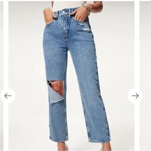 Good American Good Heritage High Rise Straight Leg Jeans NWT​​​​